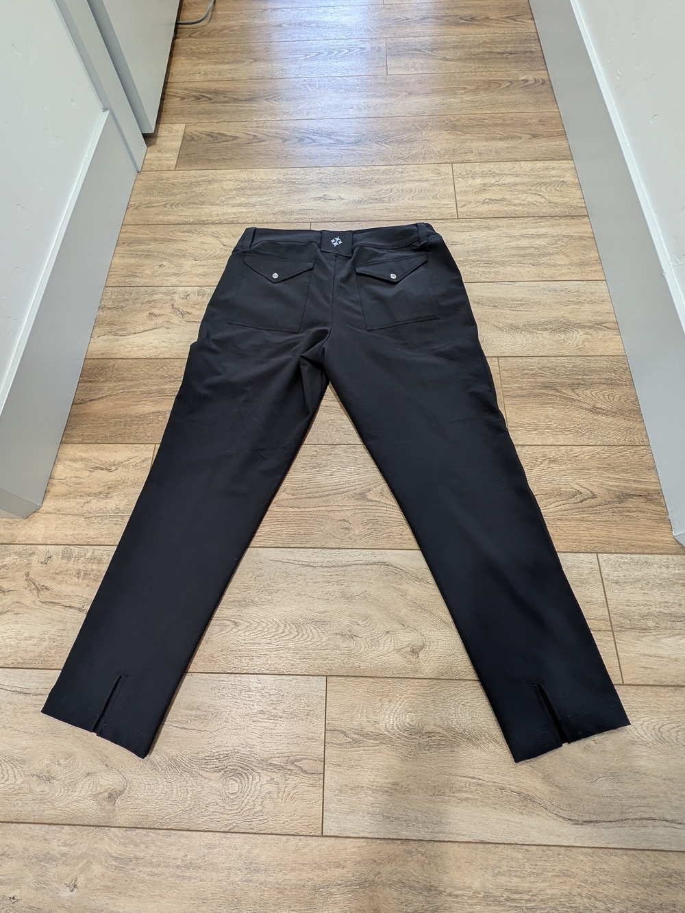 Jofit Black Women's Chinos with Flap Back Pockets - Picture 6 of 10
